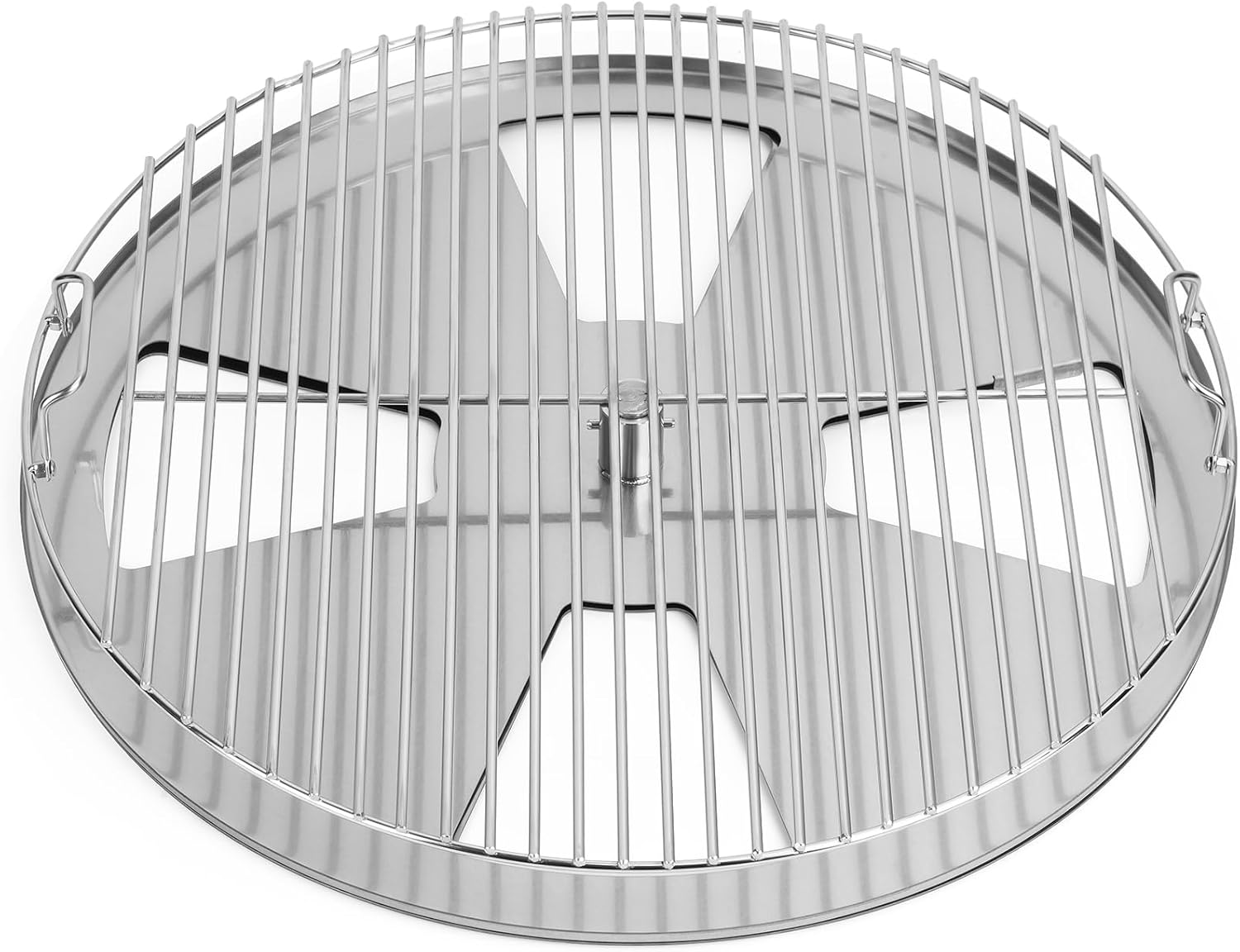 onlyfire Double-Layer Smoker Rack for Weber 22" Kettle Charcoal Grills, BBQ Cooking Grate with Adjustable Smoker Tray, More Even Heating for Grilling