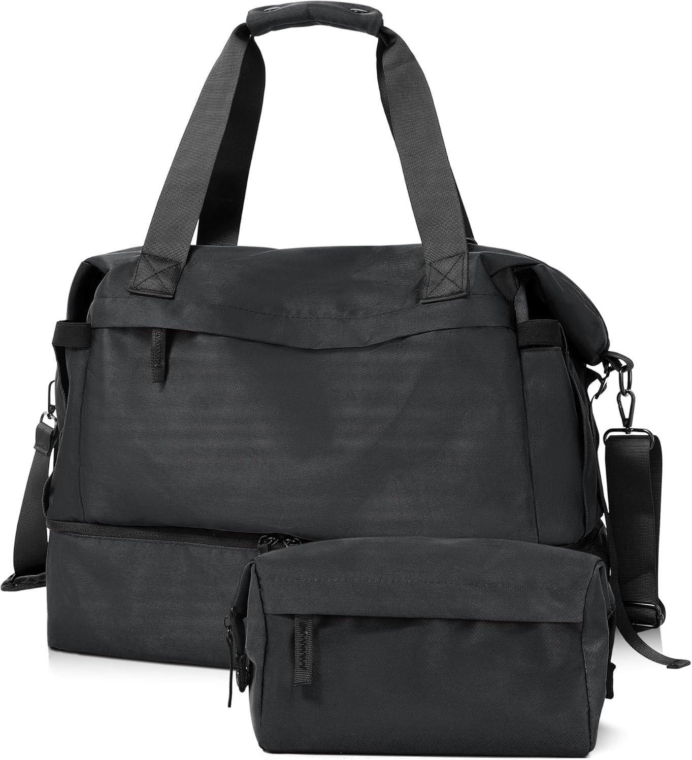 Gym Bag for Men Women, Tactical Travel Duffel bag with Removable Dividers & Shoe Compartment, Weekender Carry on Bag with Toiletry Bag, Overnight Range Bag for Workout Soccer Yoga Gym