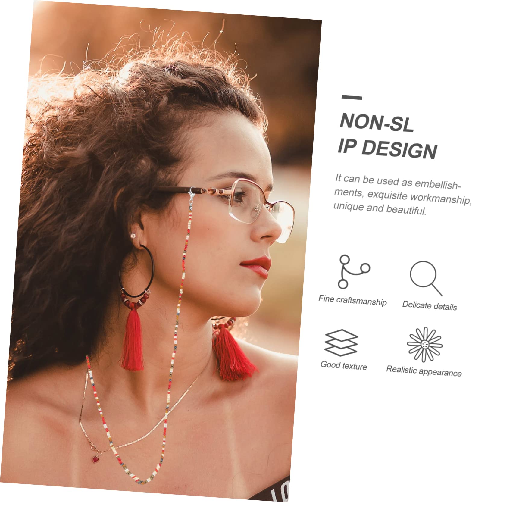 GALPADA 24piezas Cadena De Gafas Colorida De Cuerda Anti-pérdida Para Gafas Accesorio Práctico Para Uso Diario y Fácil De Instalar