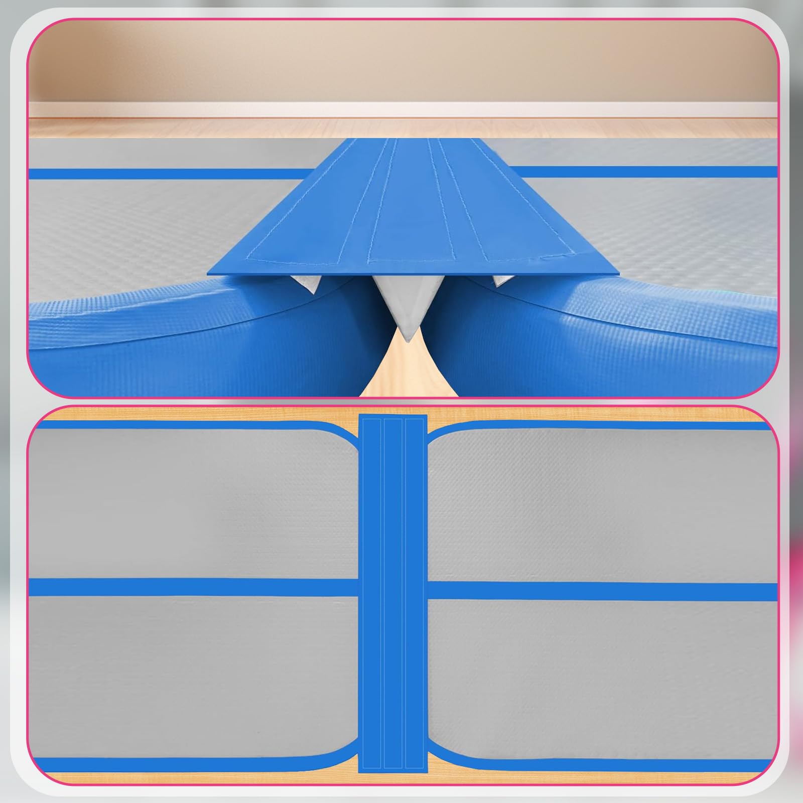 Nastro di collegamento Air Track da 1 metro per materassini gonfiabili, per ginnastica, yoga, campeggio, allenamento