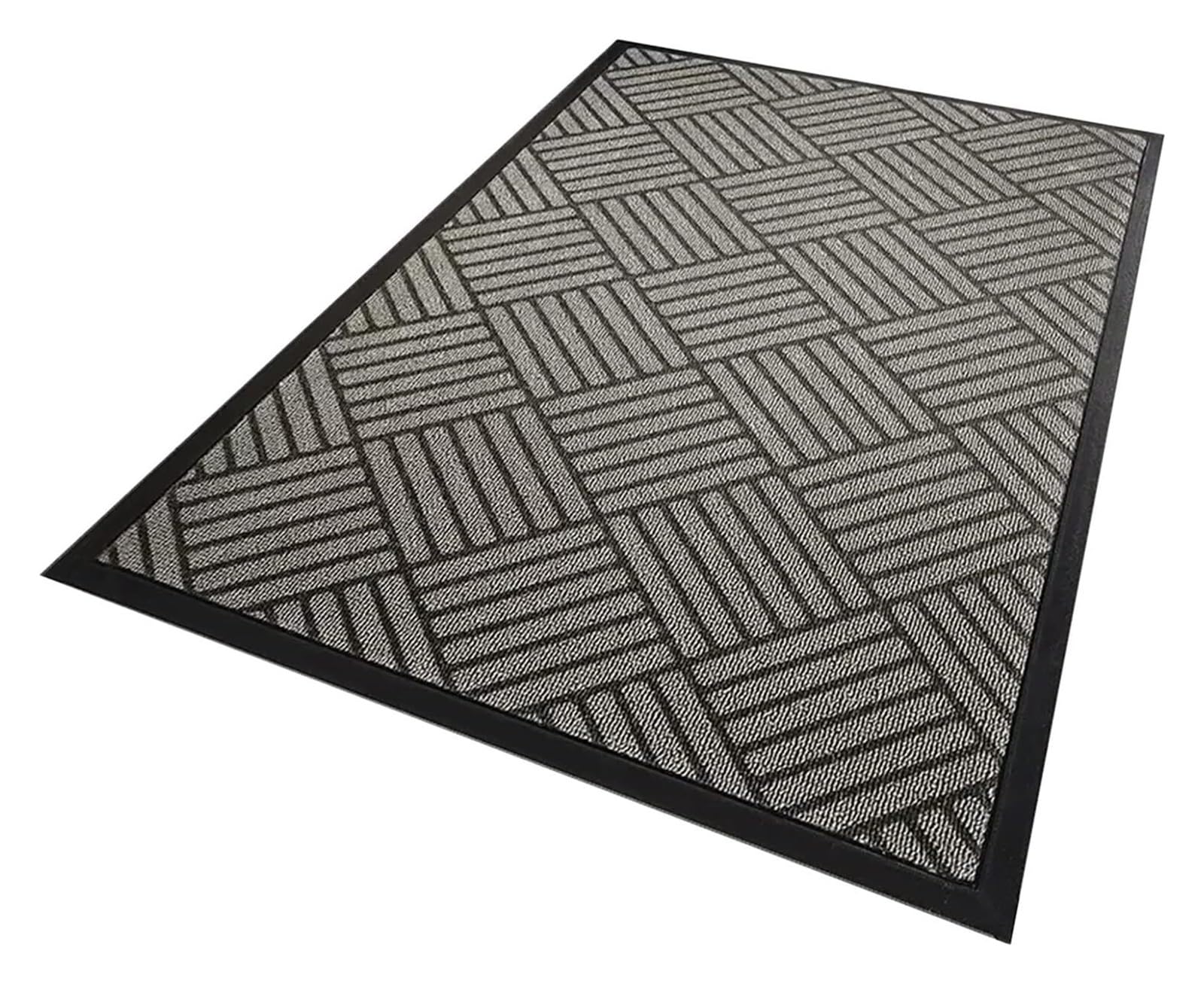 Tapis de sol d'entrée antidérapant fini les glissades paillasson gris