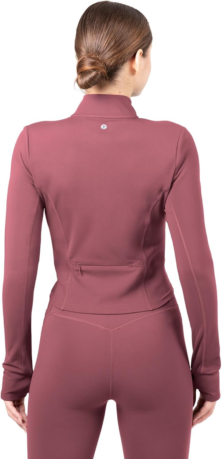 YITTY Active Women's Ultraluxe Full Zip Jacket, Athleisure, 4-Way-Stretch, Thumbholes - Image 2