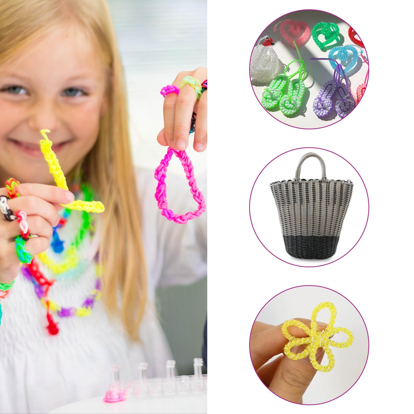 Beihre Scoubidou Fili 200 Pezzi Colorati Plastica e Tessuto per Bracciali Pendenti Collane Portachiavi