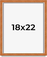 Vista 346 de Marco marrón de 18 x 24 pulgadas, marco de madera maciza de nuez de miel, ancho de moldeo de 0.875 pulgadas, profundidad de rabo de 0.875 pulgadas