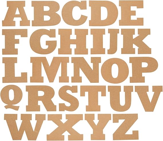 Amazon.com: Juvale Cardboard Alphabet Letter Cutouts - 4.5 x 3 in 104 ...