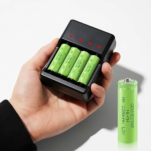 Miniatura 6 de GENYESTAR Baterías AA recargables NIMH 1.2V doble A 2200mAh paquete de 8