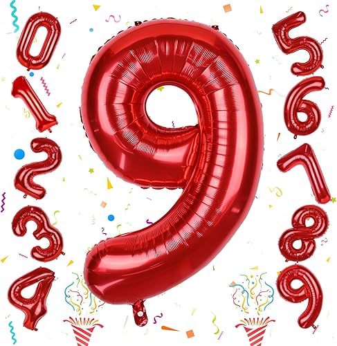 Vista 320 de Globos de 40 pulgadas, globo azul claro número 4, helio autoinflable de aluminio azul bebé para niños de 40 a 15 años, decoraciones de fiesta