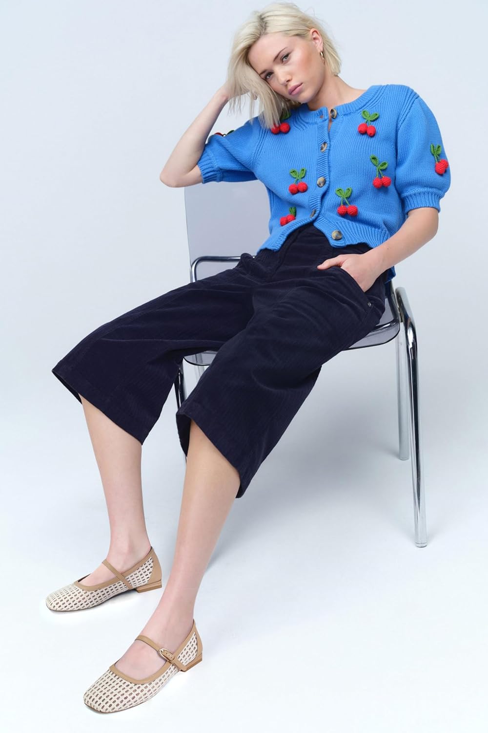 SOVANYOU Mesh Mary Janes for Women Cute Ballet Flats Square Toe Woven Flats with Strap Comfy Mesh Flat Shoes Ballerina Flat Dressy Straw Shoes - Image 5