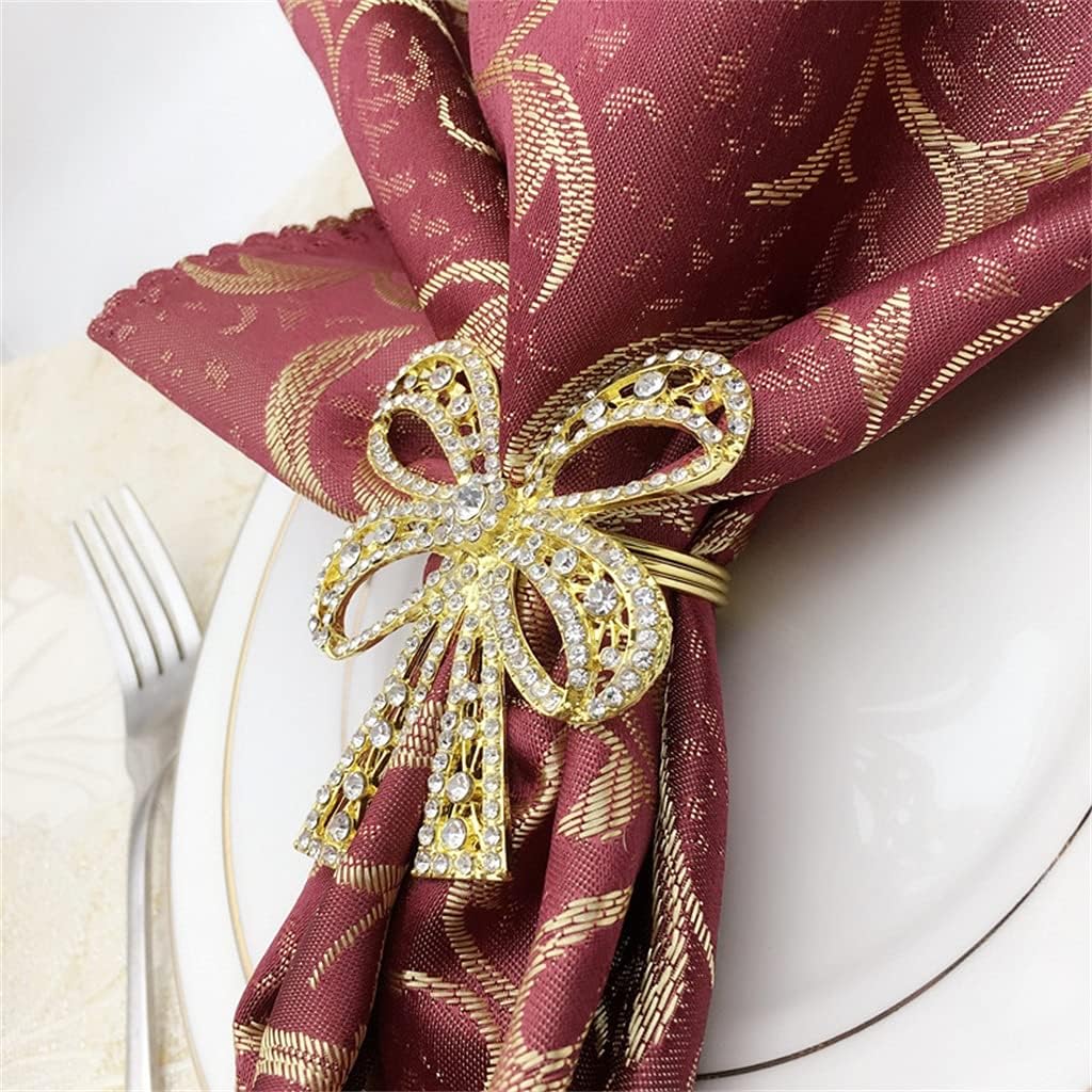 正規品質保証 10個ホテルウェディングデコレーションボウノットナプキンリングメタルティッシュリングナプキンバックル Applepress Ca