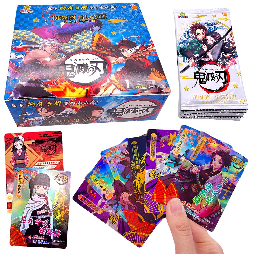 IhLux - Boîte De 120 Cartes à Collectionner Anime - 2 Boîtes De 60 Cartes - Personnages De Slayer - Cadeau Fan Ados Et Adultes