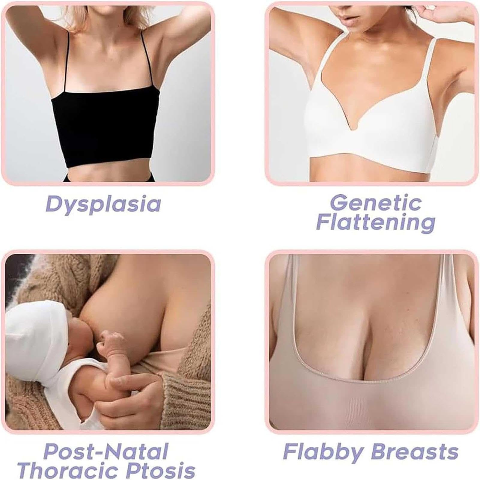Masseur de sein pour la fermeté | Outil de massage chauffant pour appareil de beauté intelligent | Rehausseur de sein USB sans fil, soins du corps pour femmes pour un charmant contour de sein Pw tools
