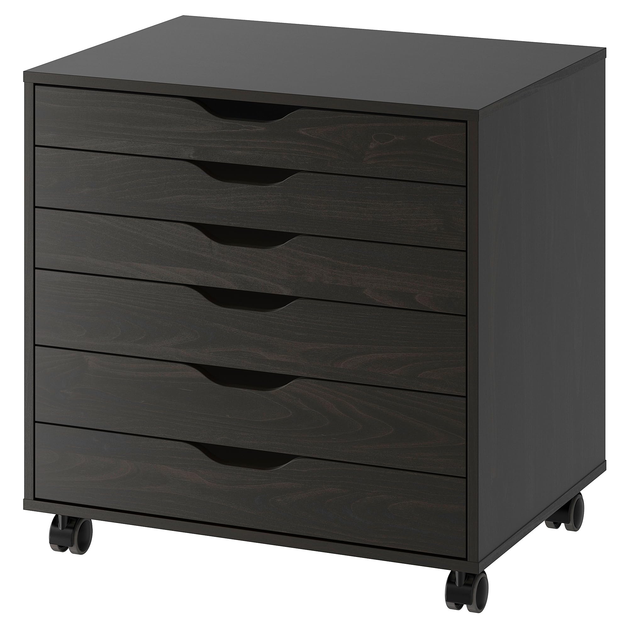 Amazon.com: ALEX drawer unit on castors, 67x66 cm, black-brown