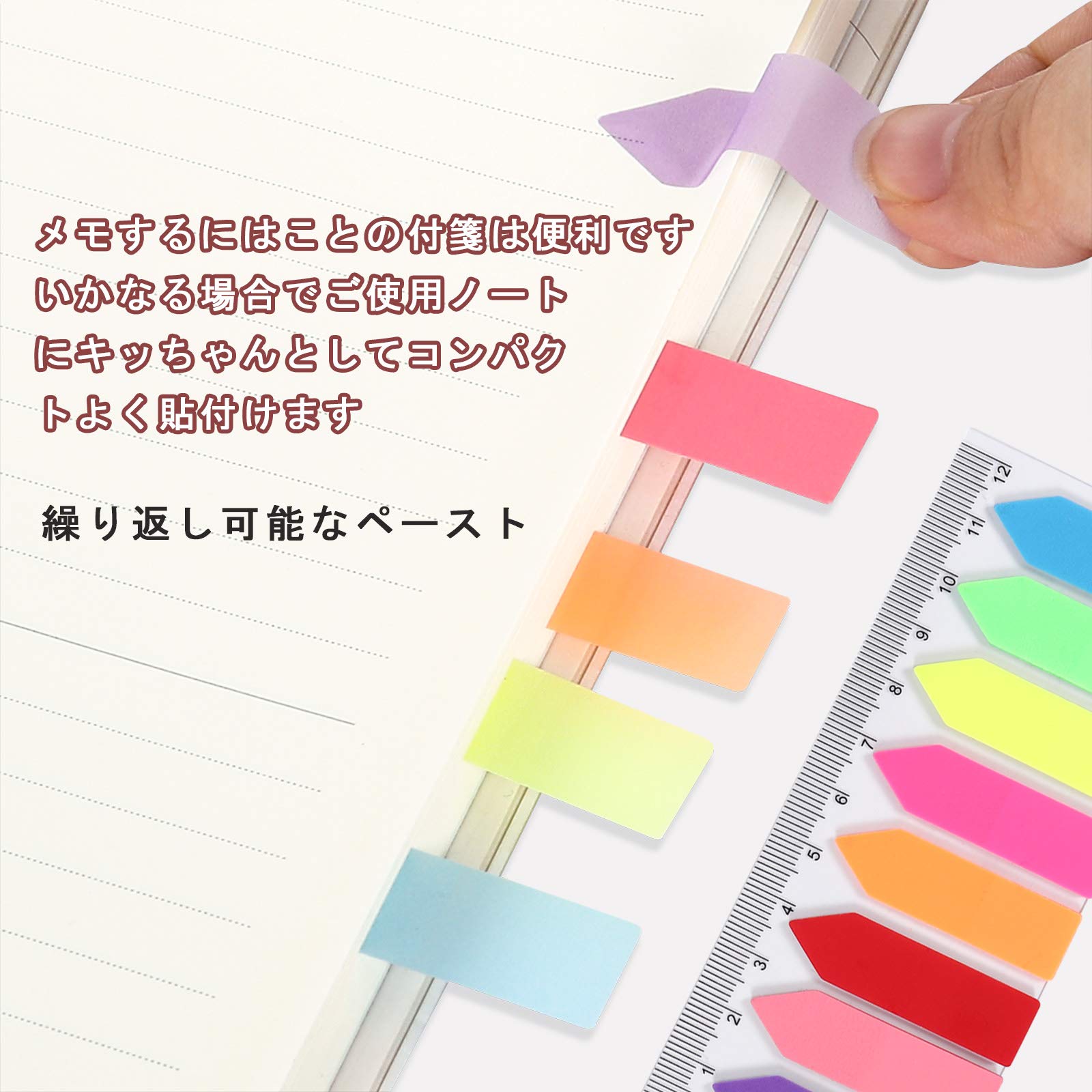 Amazon.co.jp: Jimjis 付箋 見出し強粘着 ふせん強粘着ブロックメモ