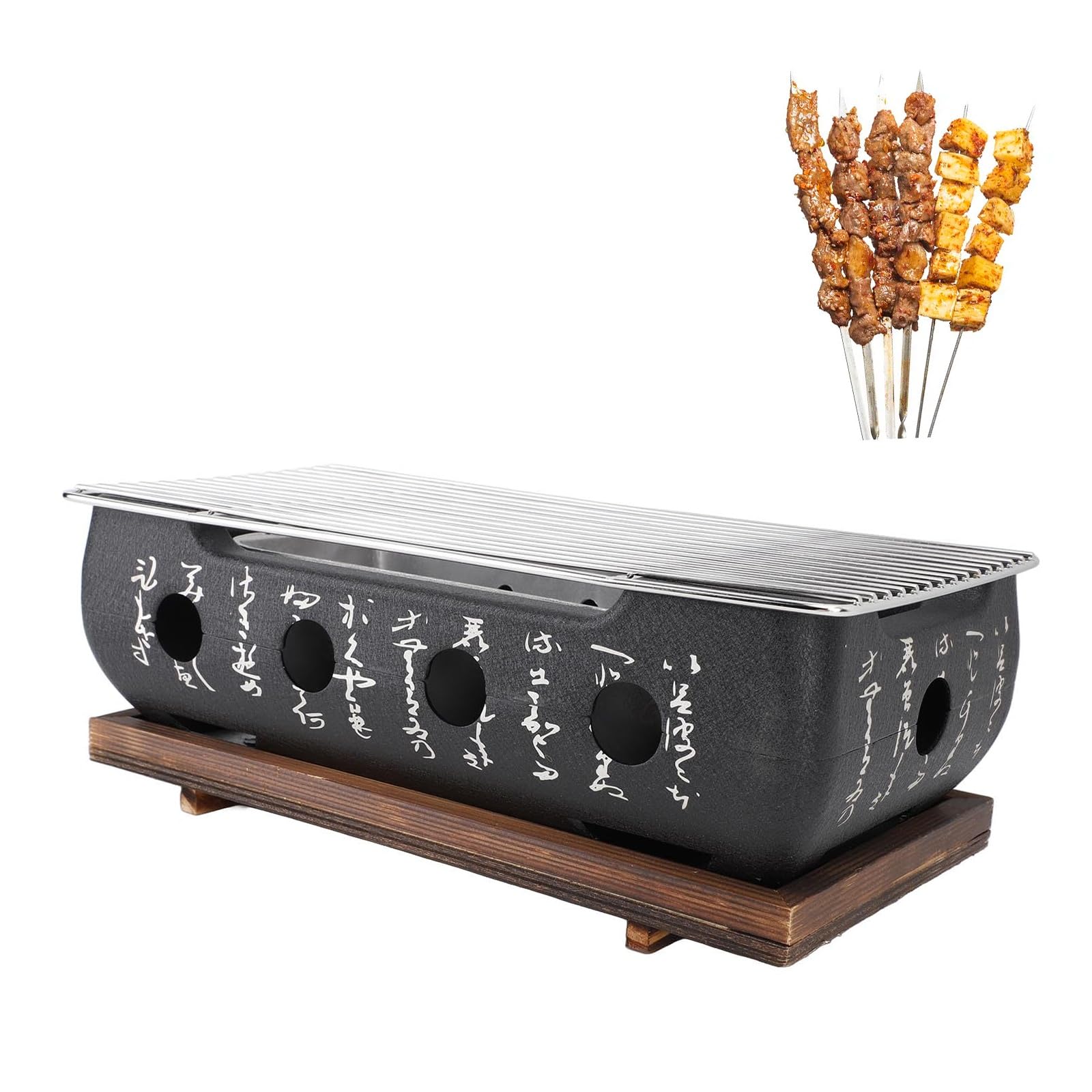 Grill japonais portable pour yakitori et takoyaki - Gril de table léger de camping