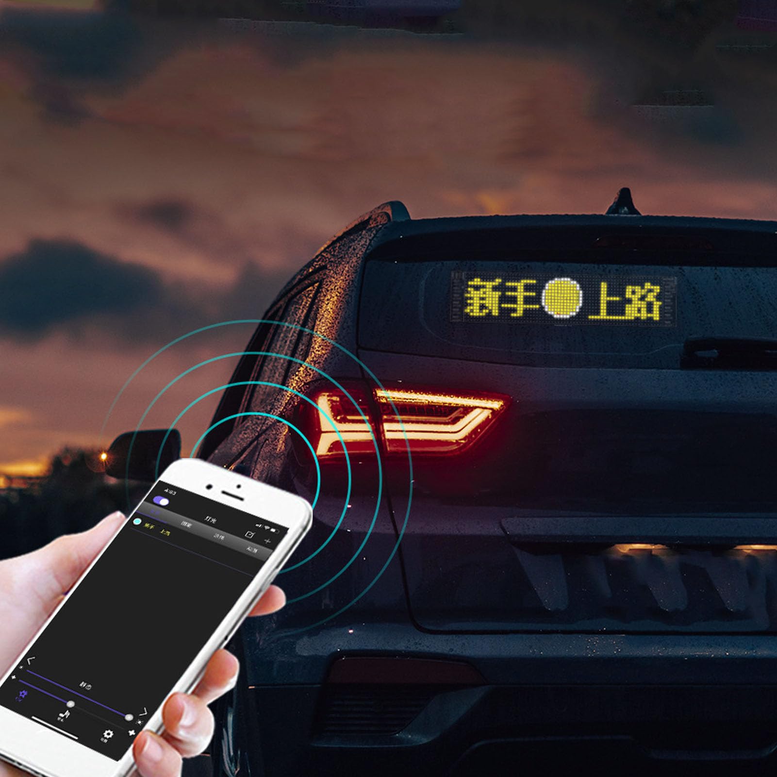 Haofy Panneau Matriciel LED Lumineux avec Contrôle Intelligent par Application, Lumières Colorées, Circuit imprimé Flexible et Prise USB pour Magasin, Bar, Hôtel