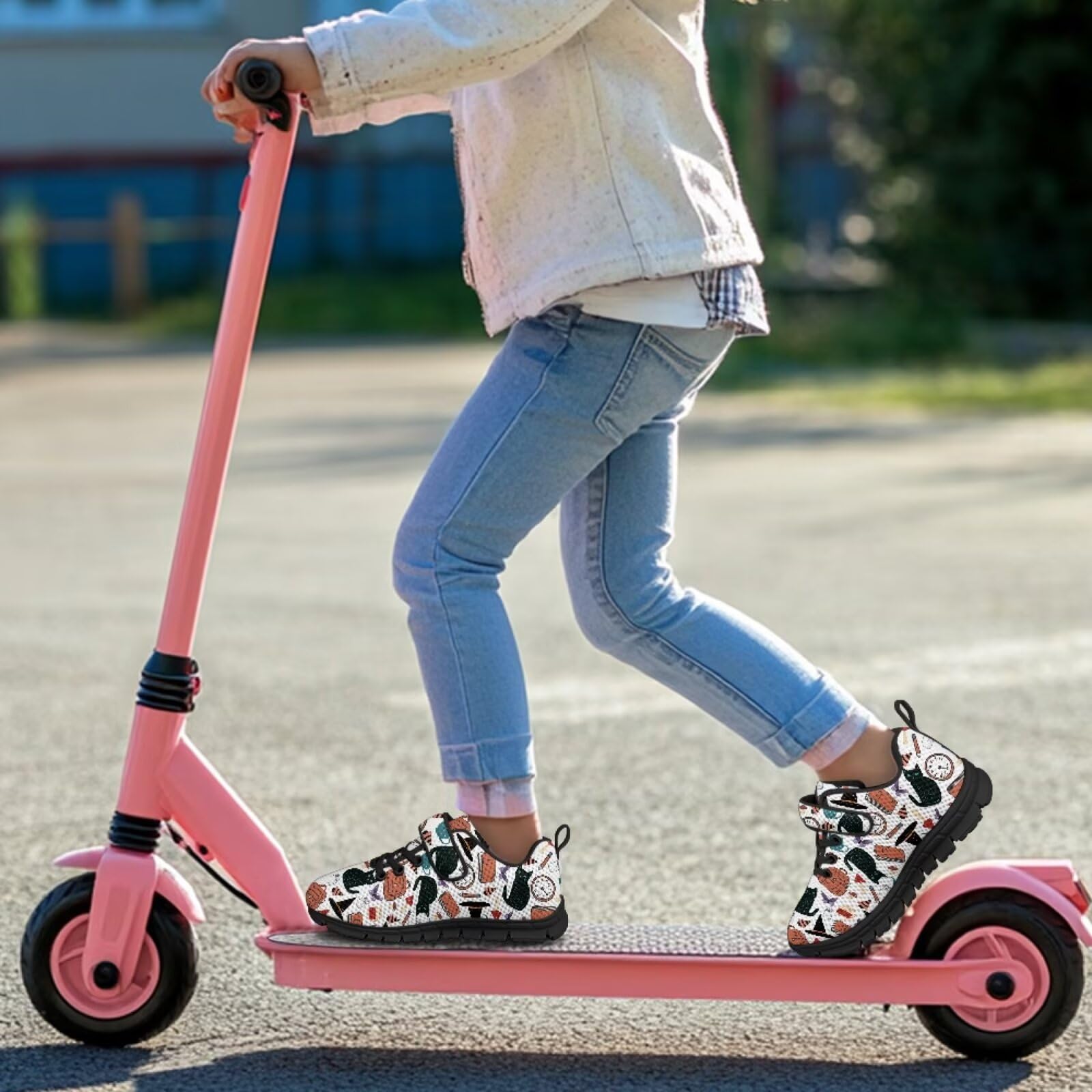 Beauty Collector Tenis escolares para niñas, suela negra, zapatos para correr para niños