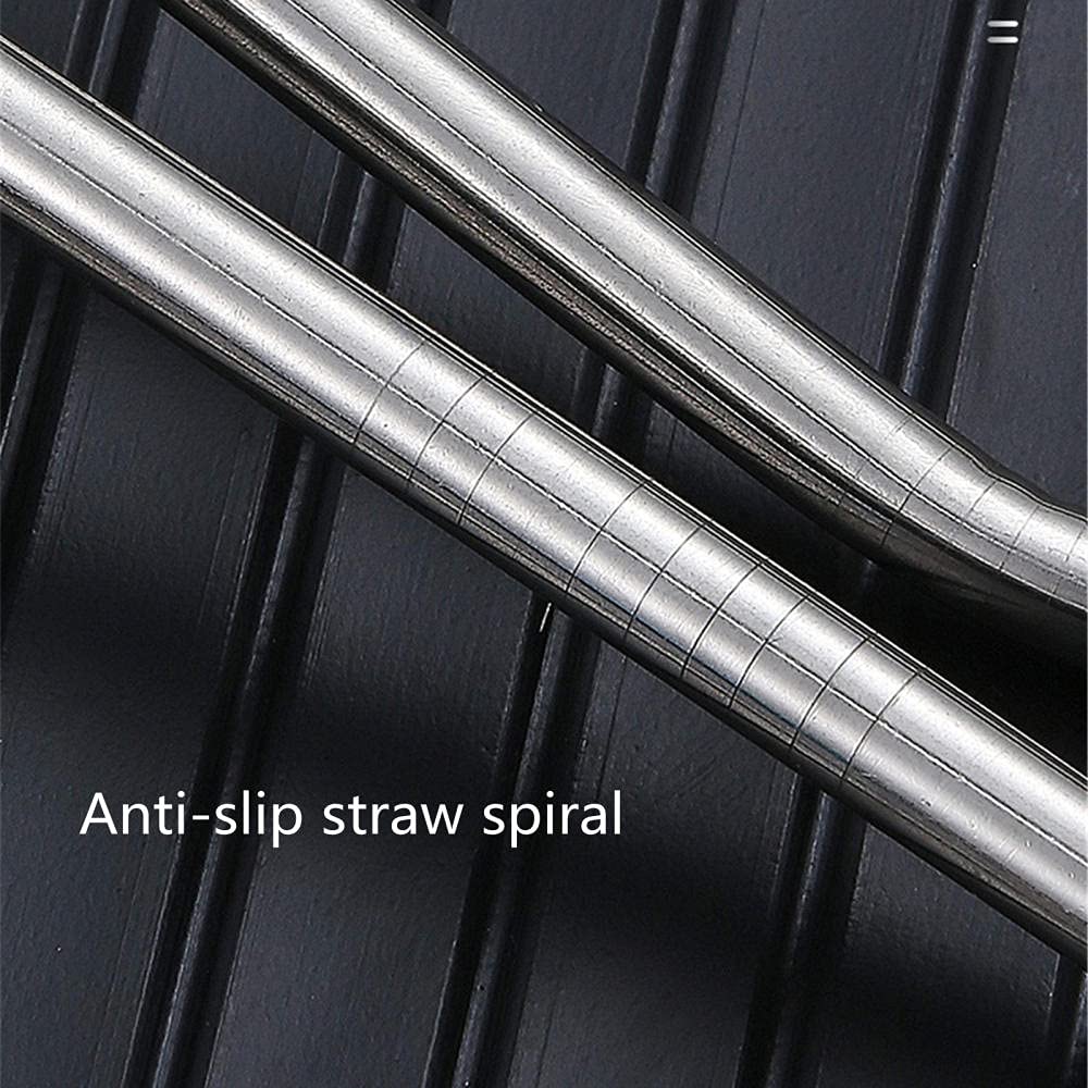 Set Posate Da Campeggio 7 Pezzi In Acciaio Inox - Kit Da Viaggio Con Coltello, Forchetta, Cucchiaio, Bacchette, Cannuccia E Spazzola, Custodia Blu - 6