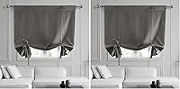Vista 14 de HPD Half Price Drapes Cortinas enrollables de algodón liso para oscurecer la habitación, cortinas enrollables para ventanas para sala de estar