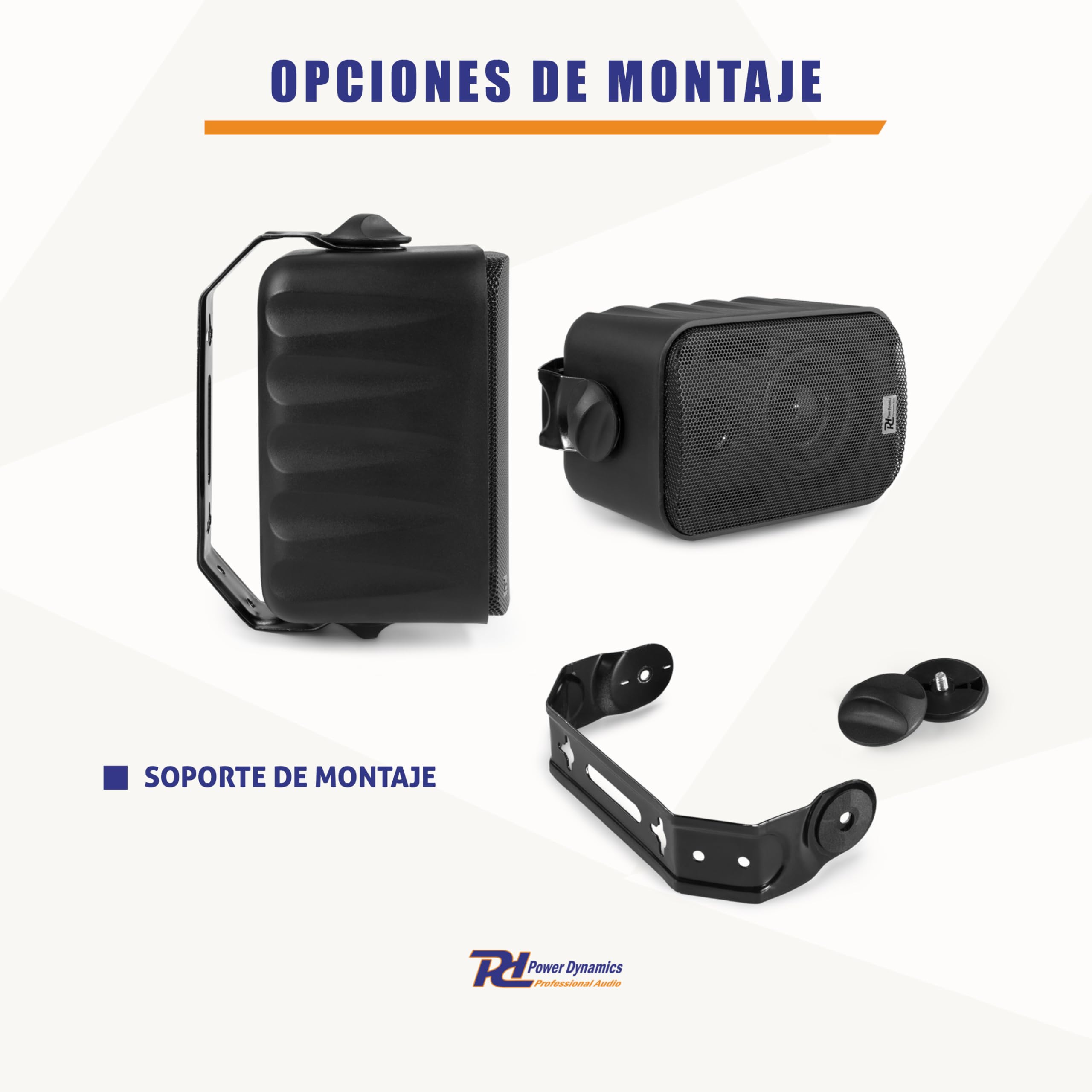 Power Dynamics BC30V - Pareja de Altavoces de 60W, 100V y 8Ω para instalación Interior y Exterior, diseño de 2 vías con protección IP56, Ideales per música Ambiental en comercios, terrazas o jardí