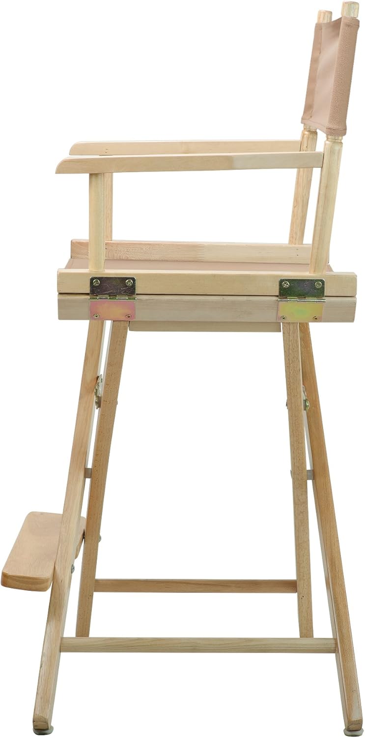 Casual Home 24" Director's Chair Natural Frame with Tan Canvas, Counter Height