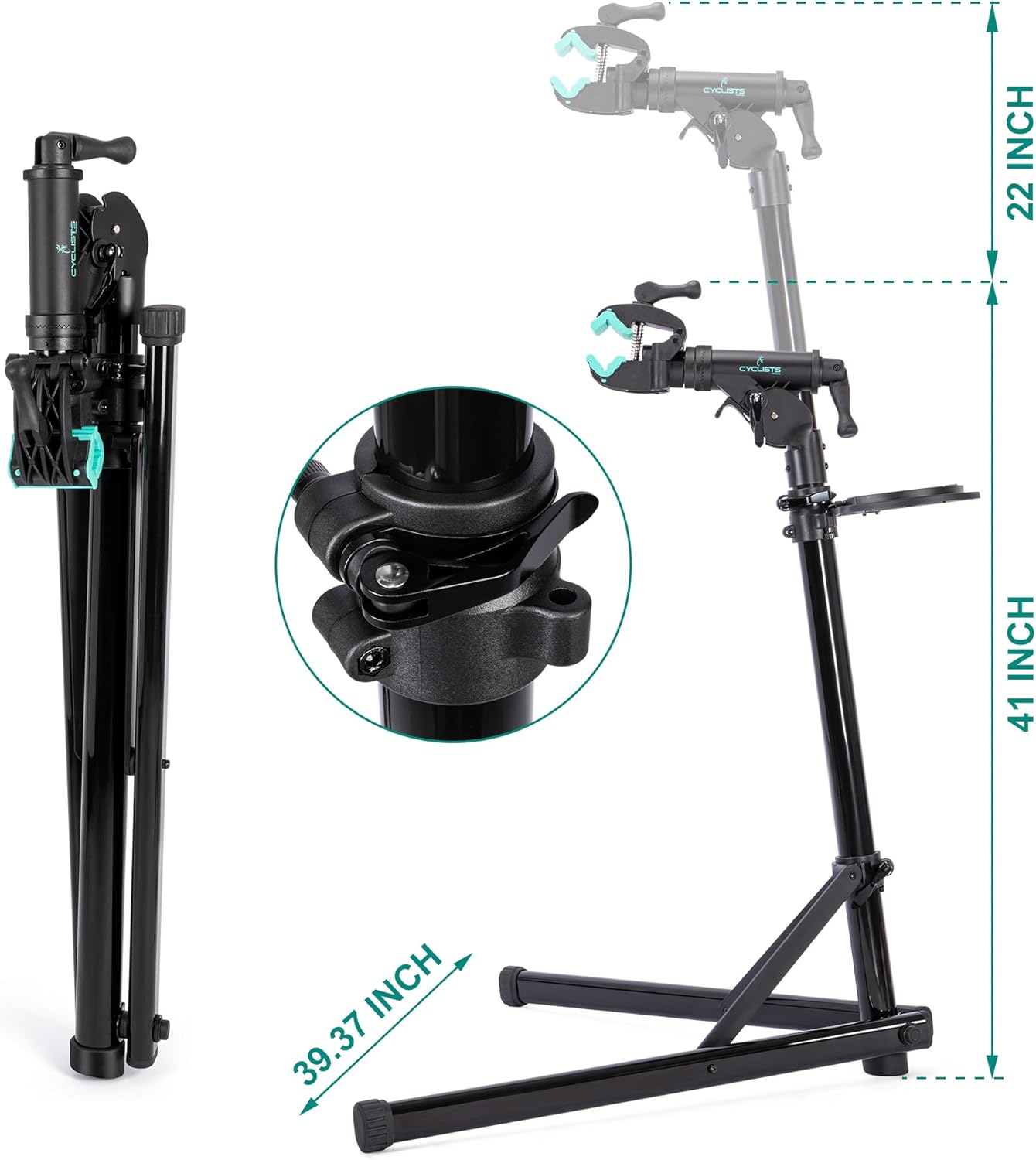 cyclists Bike Repair Stand(Max Load 110lbs)- Bike Stand for Workstand Maintenance - E Bike Repair Stand Bicycle Shop Home Mechanics for Mountain Bike and Road Bike (Max load 55lbs)