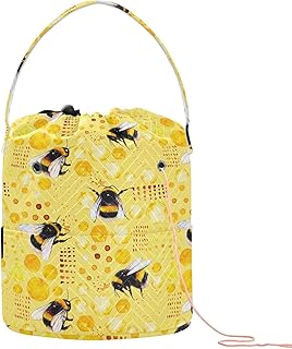 Bees Yellow Color Bee Pollen Crochet Storage with Holes for Knitting hilos para Crochet
