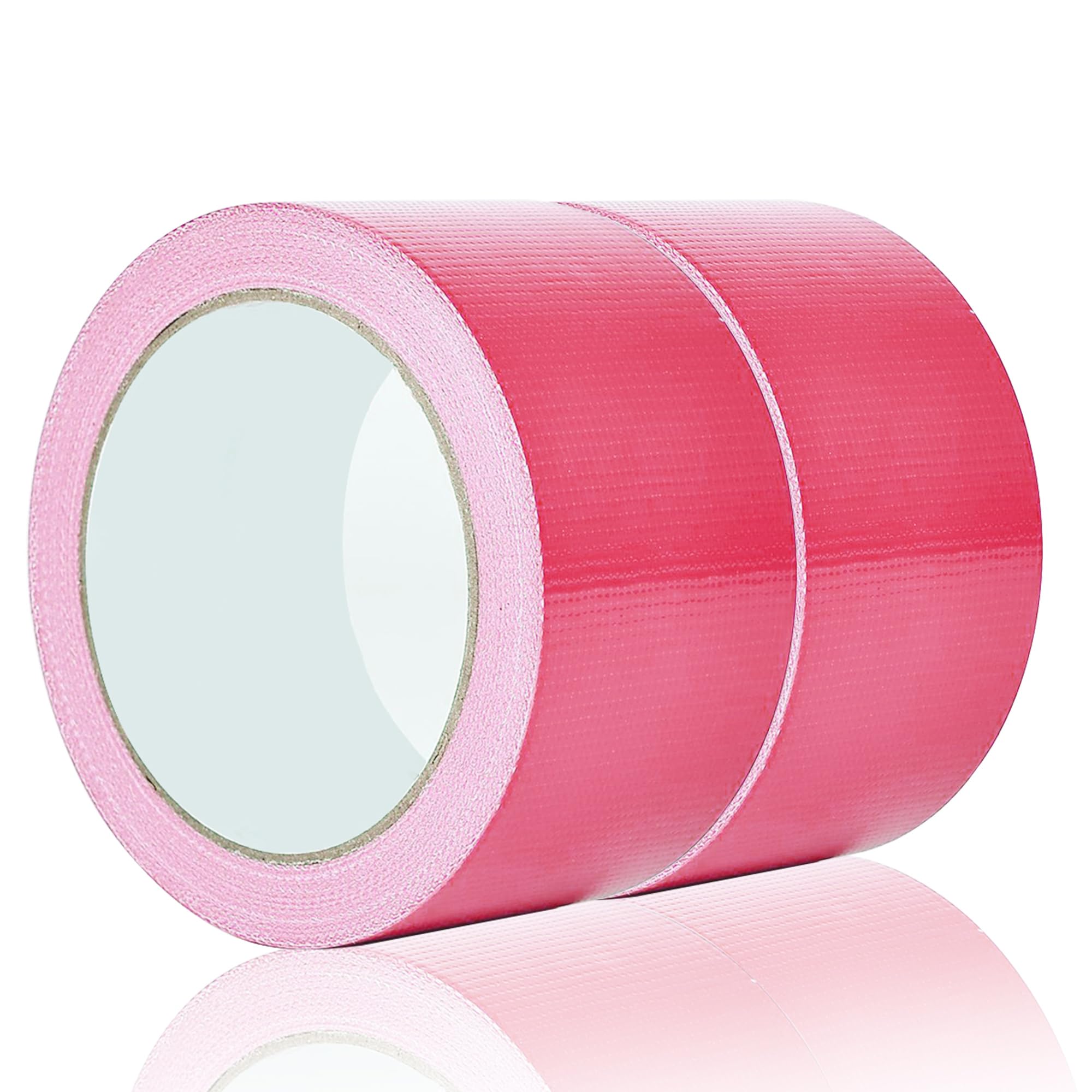 2 rotoli di nastro adesivo resistente all'acqua, 50 mm x 20 m, impermeabile, per giardini domestici, riparazioni, fissaggi e fasci (rosa)