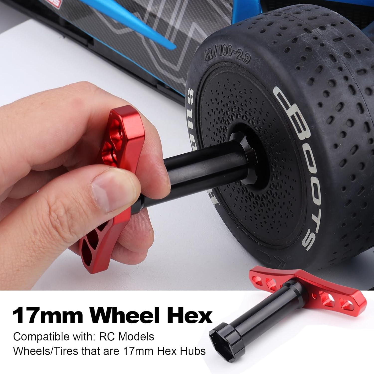 Hobbypark Hex Nut Driver Set Hexagonal Head Nut Drivers 4.0 5.5 7.0 8.0mm Hex Wrench, 17mm Wheel Wrench, RC Screw Tray RC Tools Kit for RC Car Traxxas Arrma Axial SCX10 Redcat Racing