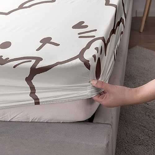 Miniatura 4 de CVHouse Juego de sábanas Kawaii para gatos, tamaño Queen, juegos de ropa de cama de gato de dibujos animados Kawaii para niñas, niños y