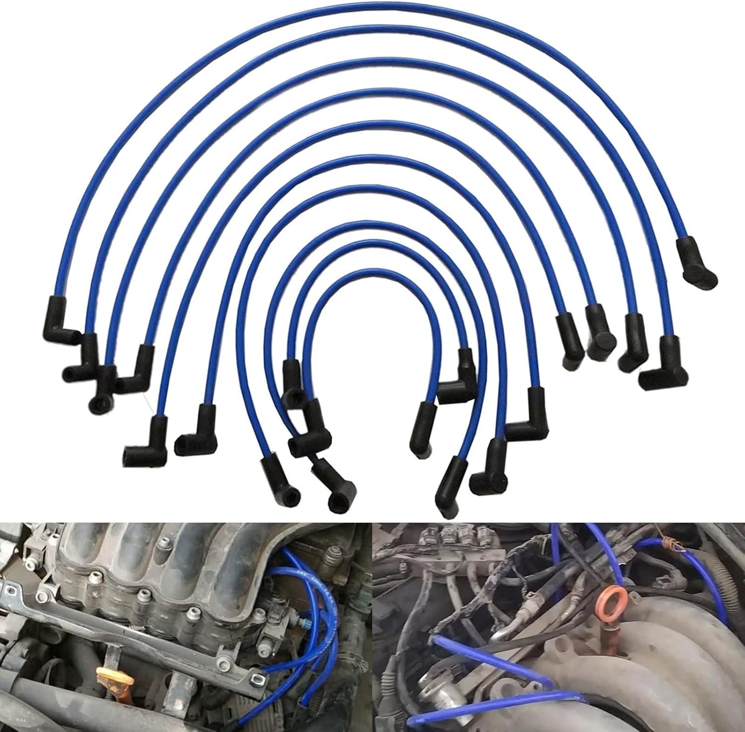 Spark Plug Wire Set for Mercruiser V8 Thunderbolt or Delco EST Replaces 84-816608Q61
