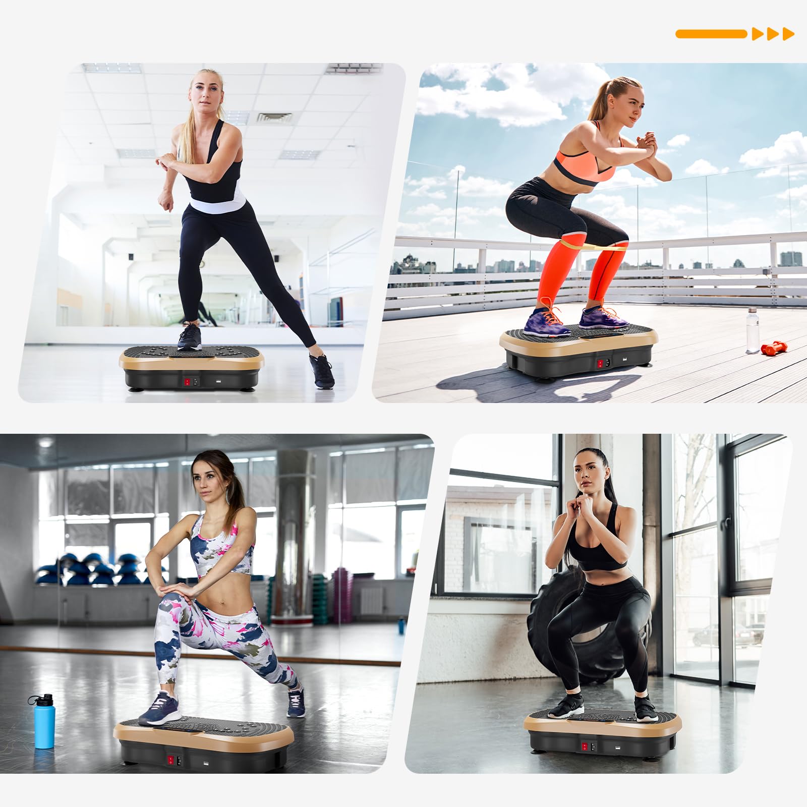 Dripex Plateforme Vibrante Oscillante Machine d'Exercice 99 Vitesses Bluetooth USB