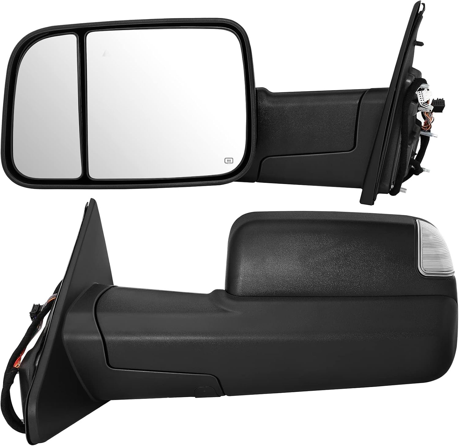 Aintier Towing Mirrors for 2019–2022 Ram 1500 Power Heated with Turn Signal and Puddle Light (Pair)