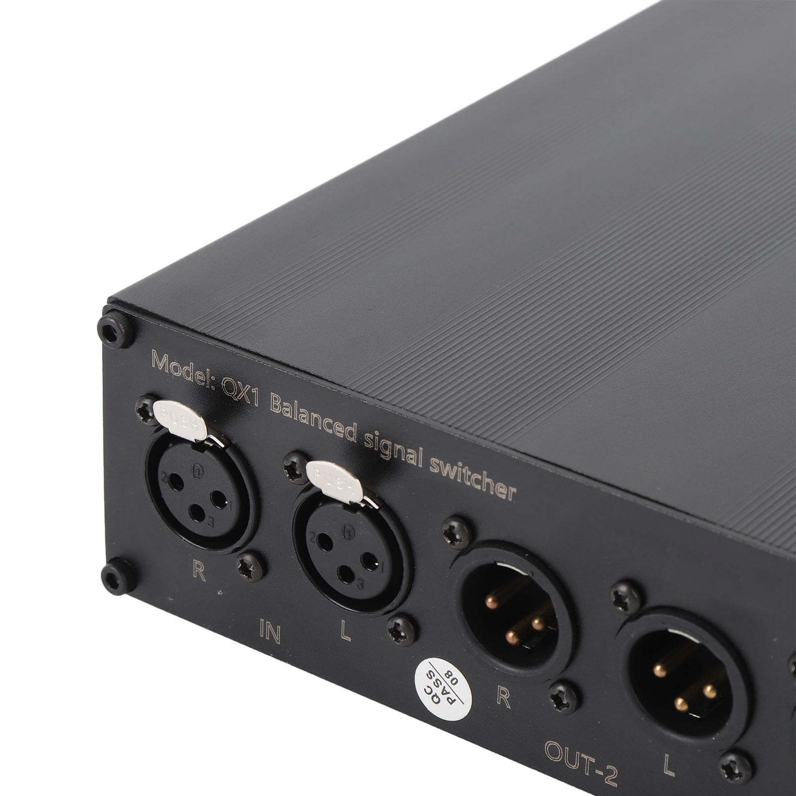 SéLecteur Audio Stéréo à 2 Voies, HiFi XLR Signal sans Perte, L/R Boîte de Séparateur de Commutateur Audio Stéréo pour Lecteur CD de Haut-Parleur Stéréo DVD