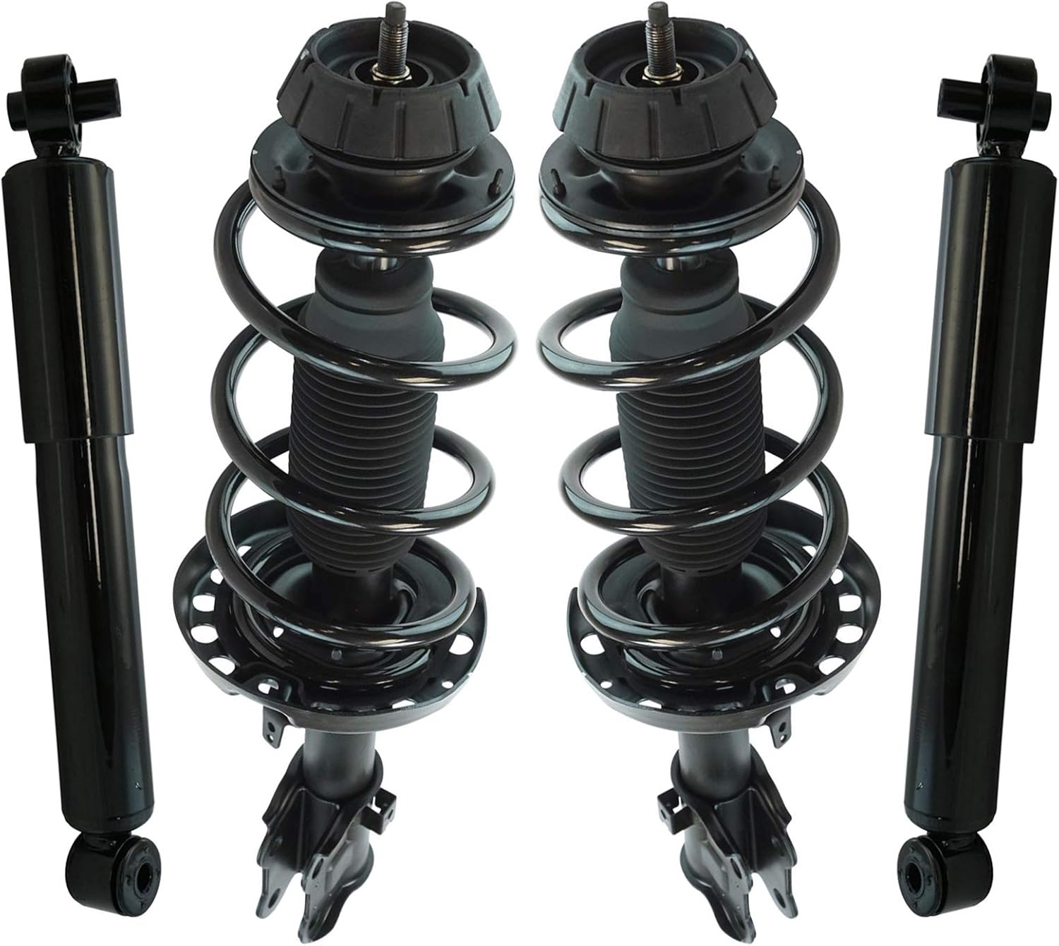 TRQ Front and Rear Complete Strut Assembly & Shock Absorber Kit Complete Strut & Coil Spring Assembly Compatible with 2010-2013 Kia Soul
