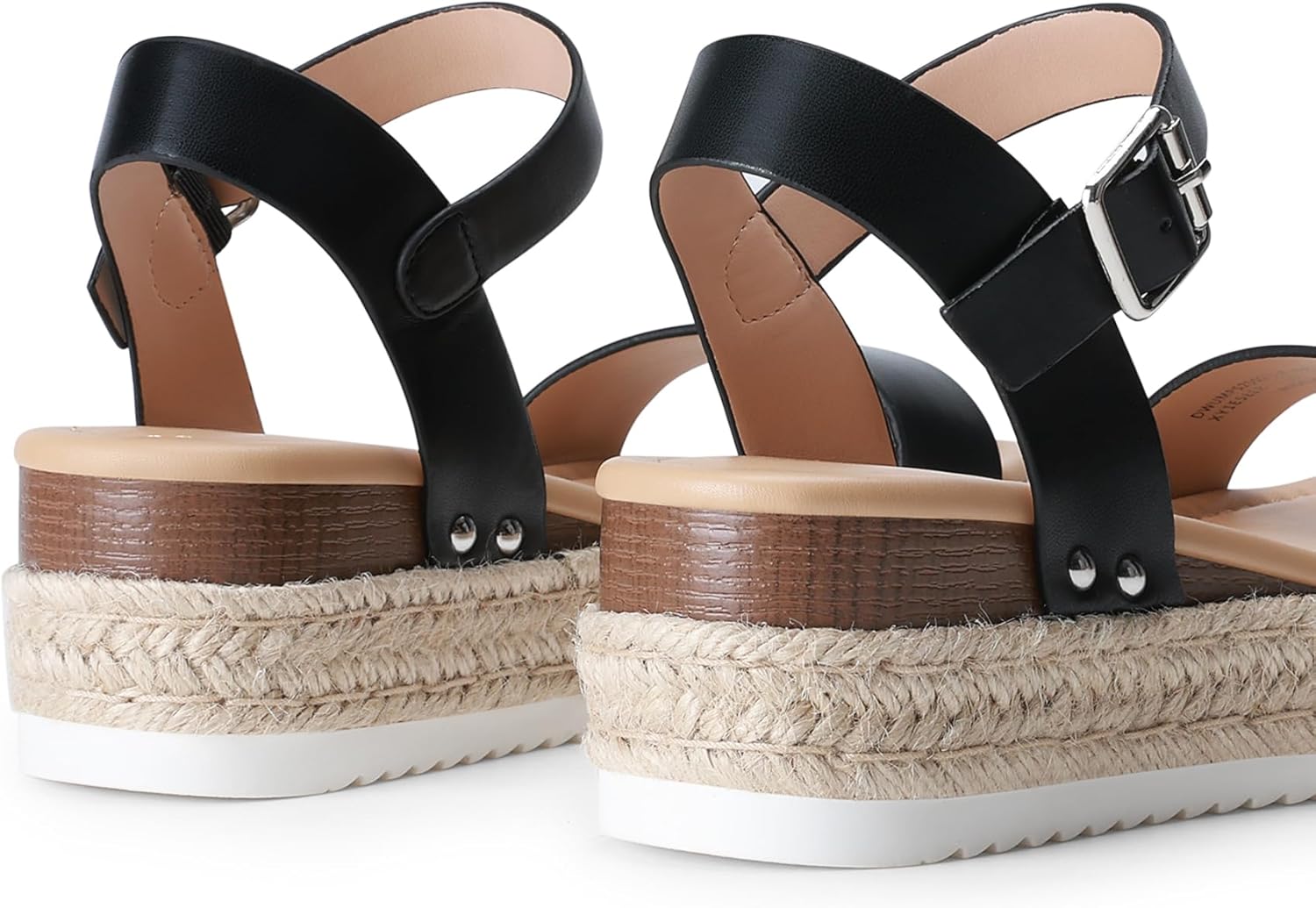 DREAM PAIRS Women's Platform Espadrilles Wedge Sandals, Comfortable Open Toe One Band Sandals for Women Dressy Casual Summer - Image 6