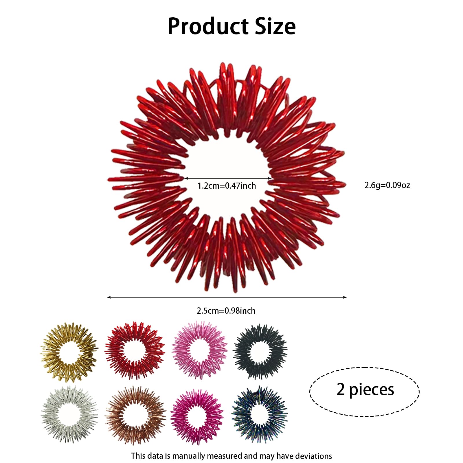 8-Piece Fidget Toys Adults, Acupressure Ring for Finger, Hand Acupressure Tools, Natural Pain Relief and Improved Blood Circulation, Home and Travel Use, Foot Massage,(Multiple Colors) 1