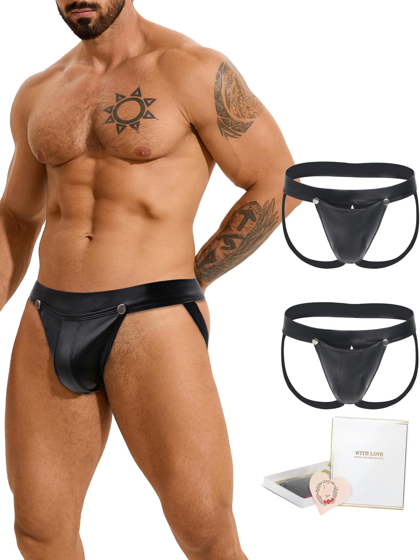 Men's Thong Underwear Bulge Pouch Jock Straps for Men Low Rise Mens Jockstrap Plus Size Sissy Lingerie Panties S-XL