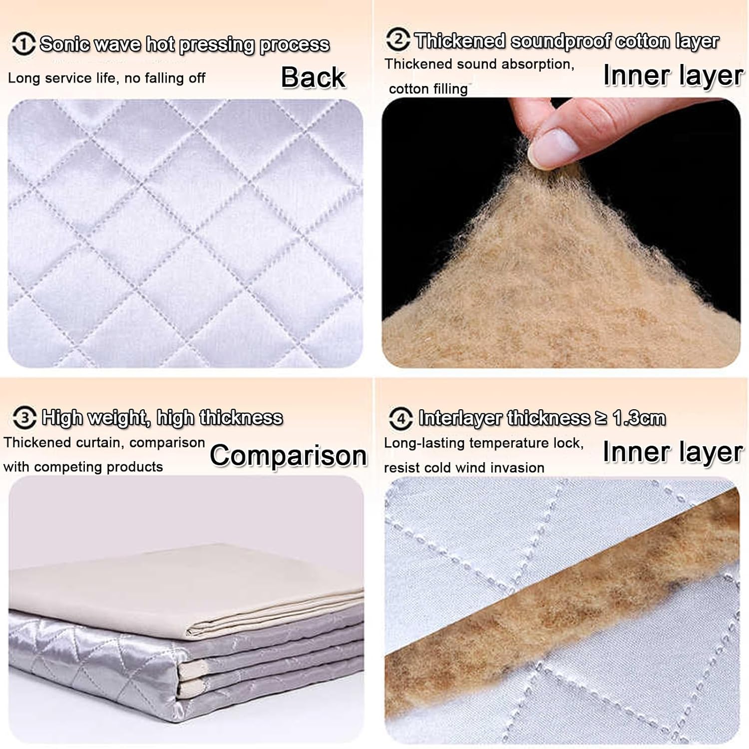Window Insulation Self-Adhesive, Blackout Curtains Thickened Cotton, Weatherproofing Window Insulation Kits, Window Cover Reduce Noise(Brown,140x180cm/55x71in)