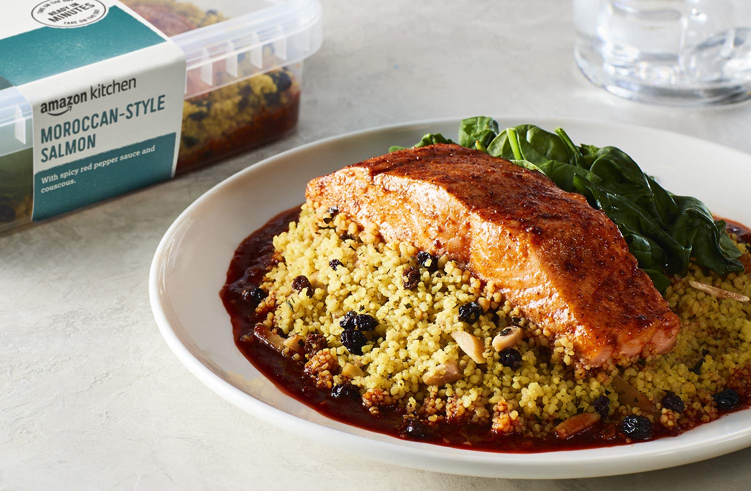 Amazon Kitchen, Moroccan-Style Salmon, Single Serve Meal, 12 oz