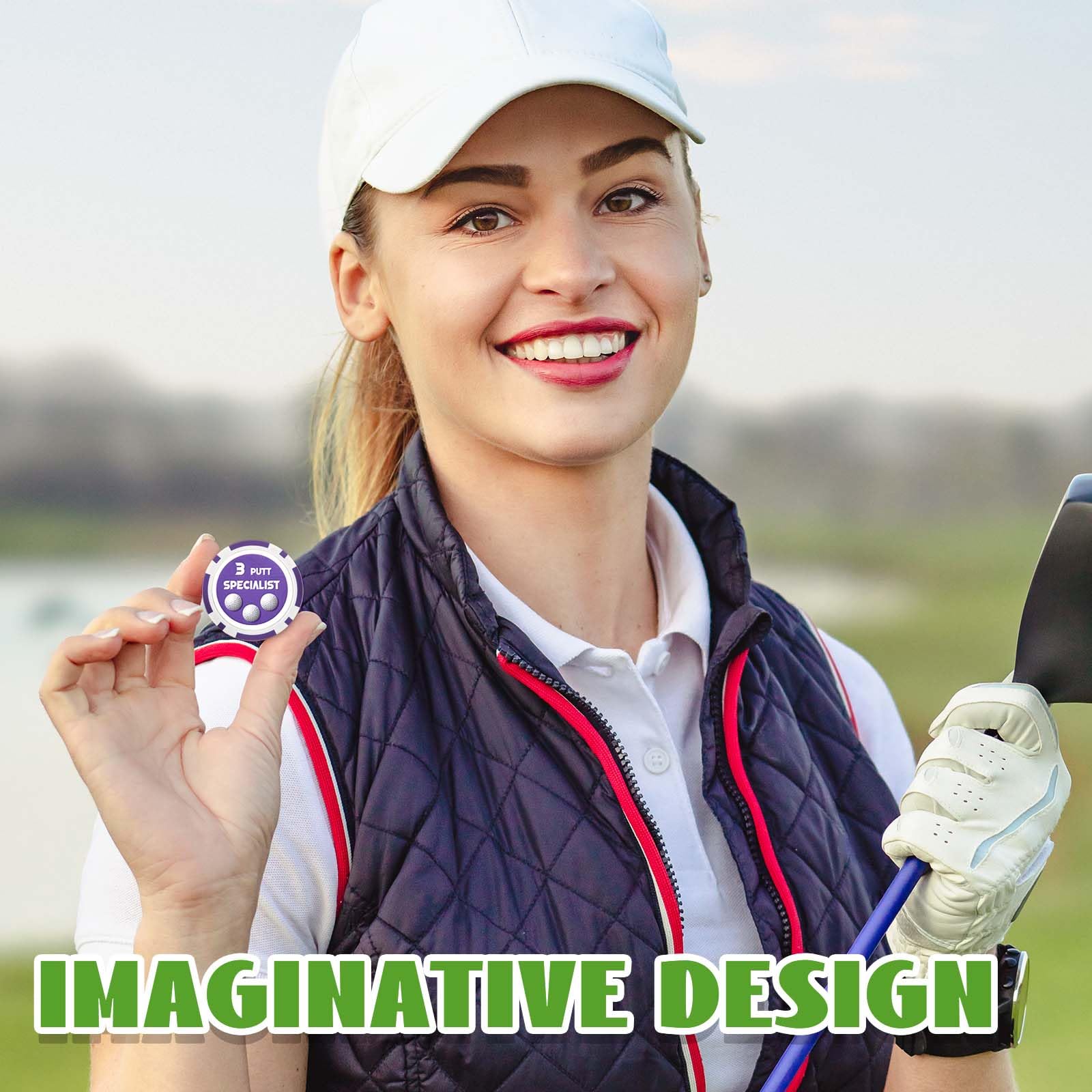 Namalu 8 Piezas Regalos Divertidos para Golfistas Marcadores de Bolas de Golf Edición Fichas de Póker Accesorios para Hombre para el Jugador Que No Sabe Jugar al Putt