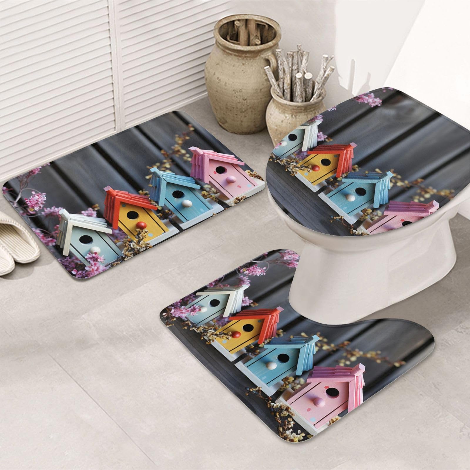 Tapis de bain ultra absorbant lot de 3 pour une salle de bain moderne et sécurisée