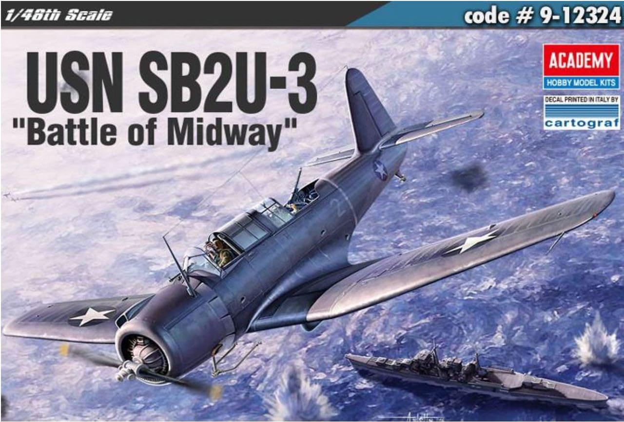 Academy US Navy USN SB2U-3 Vindicator Battle of Midway Plastic Model Kits 1/48 Scale