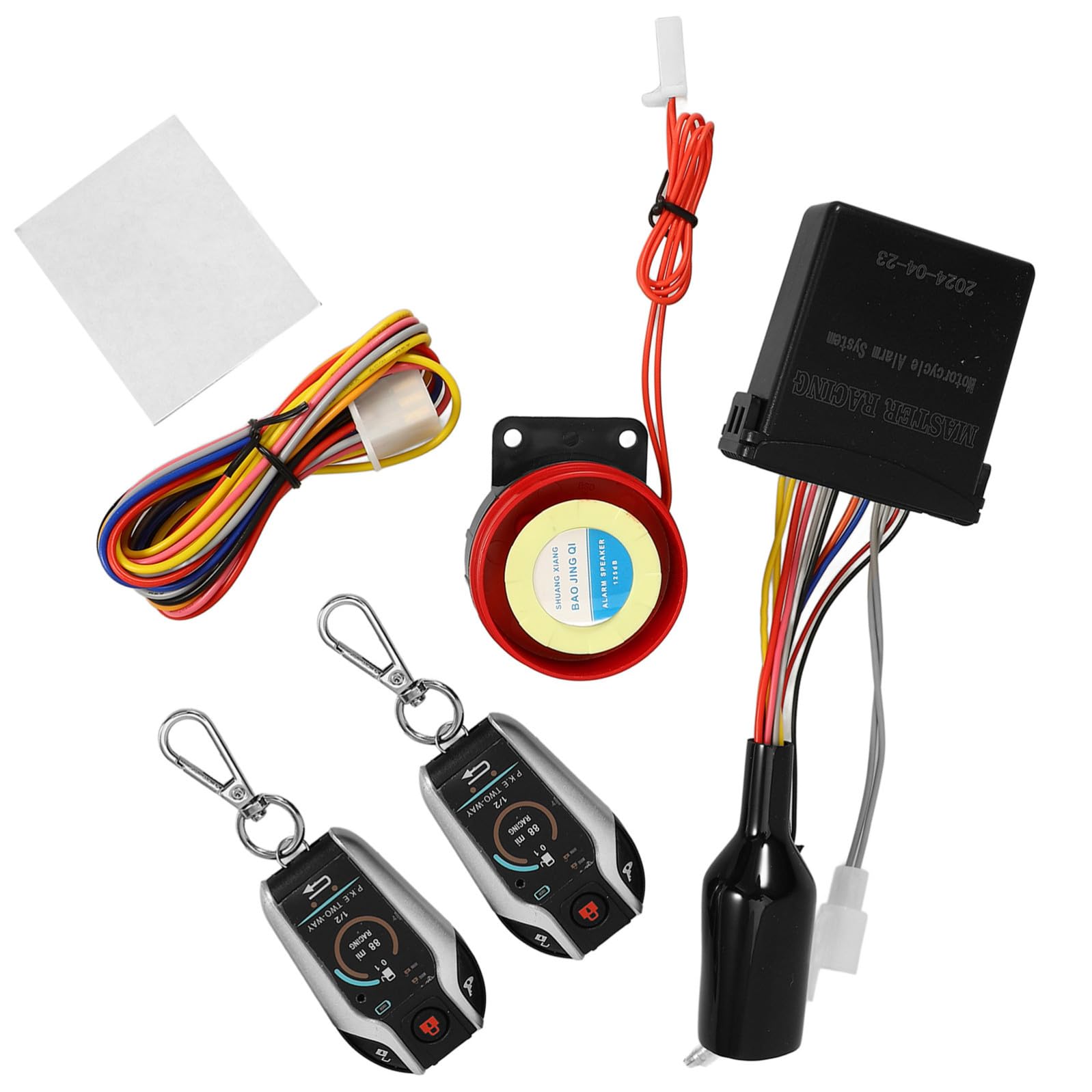 ABOOFAN Sistema di Allarme Antifurto per Moto Bloccaggio Automatico, Telecomando e Funzione di Avvio Motore, Sicurezza e Protezione in Plastico per Motociclette