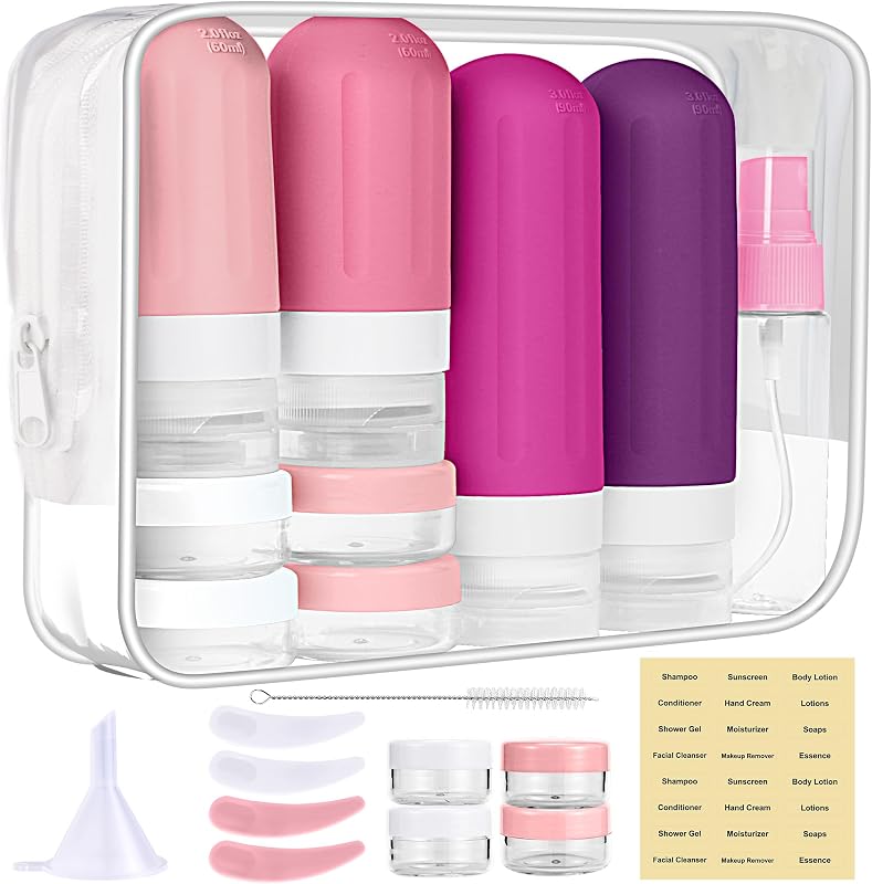 Landisun Kit de Frascos Recarregáveis para Viagem Travel Essentials, 18 peças