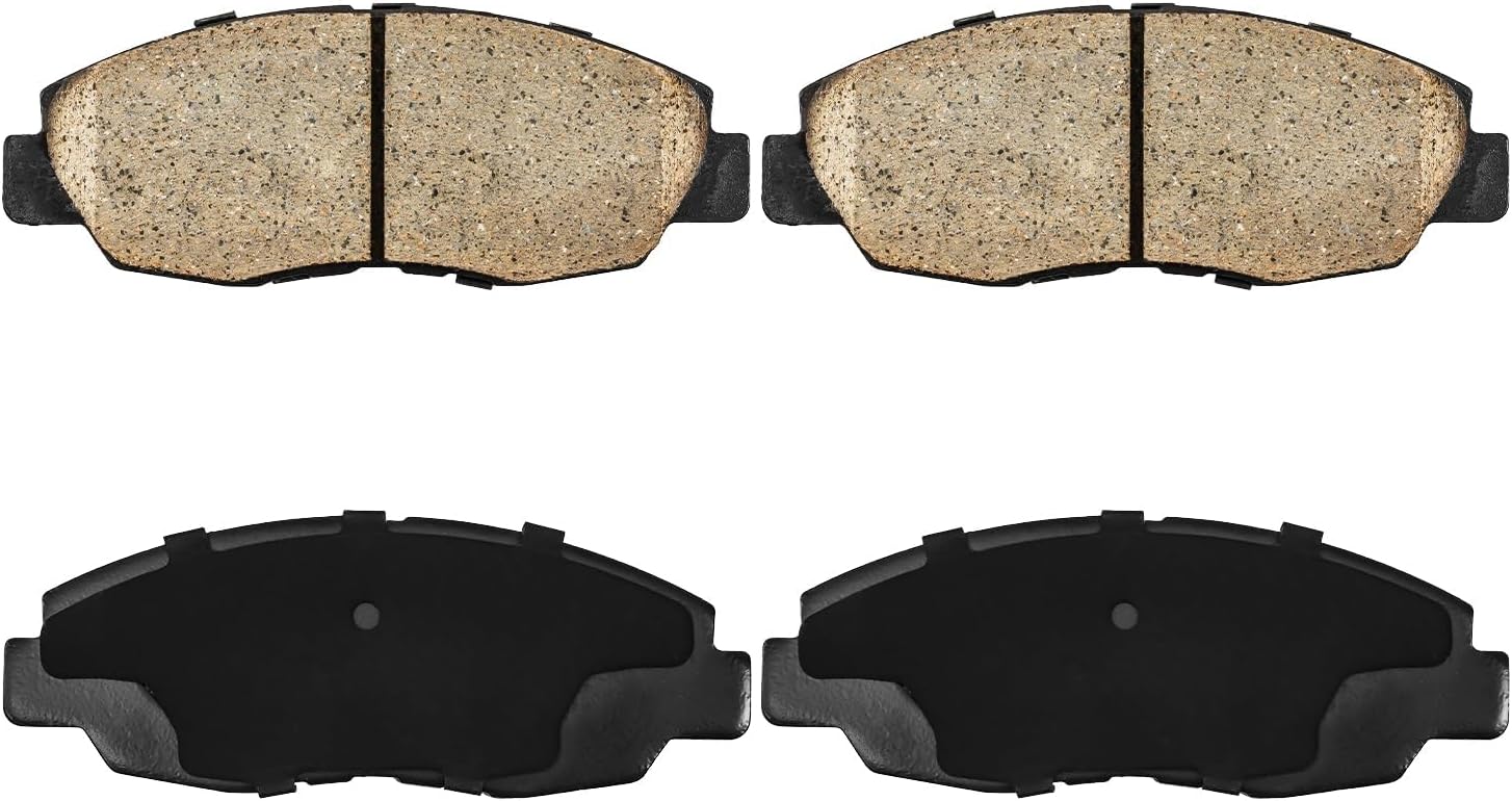 KAX Ceramic Front Brake Pads Fit For Honda Civic 1996-2011, Honda Accord 1998-2002, Honda Insight 2010-2014 4 Pcs replace # D465A
