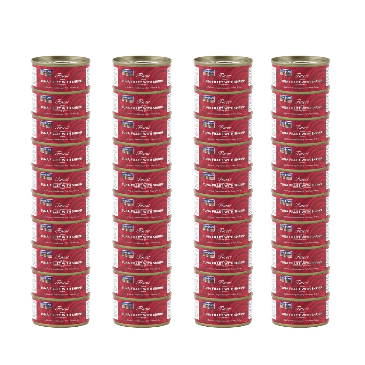 Fish4Cats Finest Wet Cat Food Tuna Fillet with Shrimp Multipack (40 x 70g Tins) — image 1
