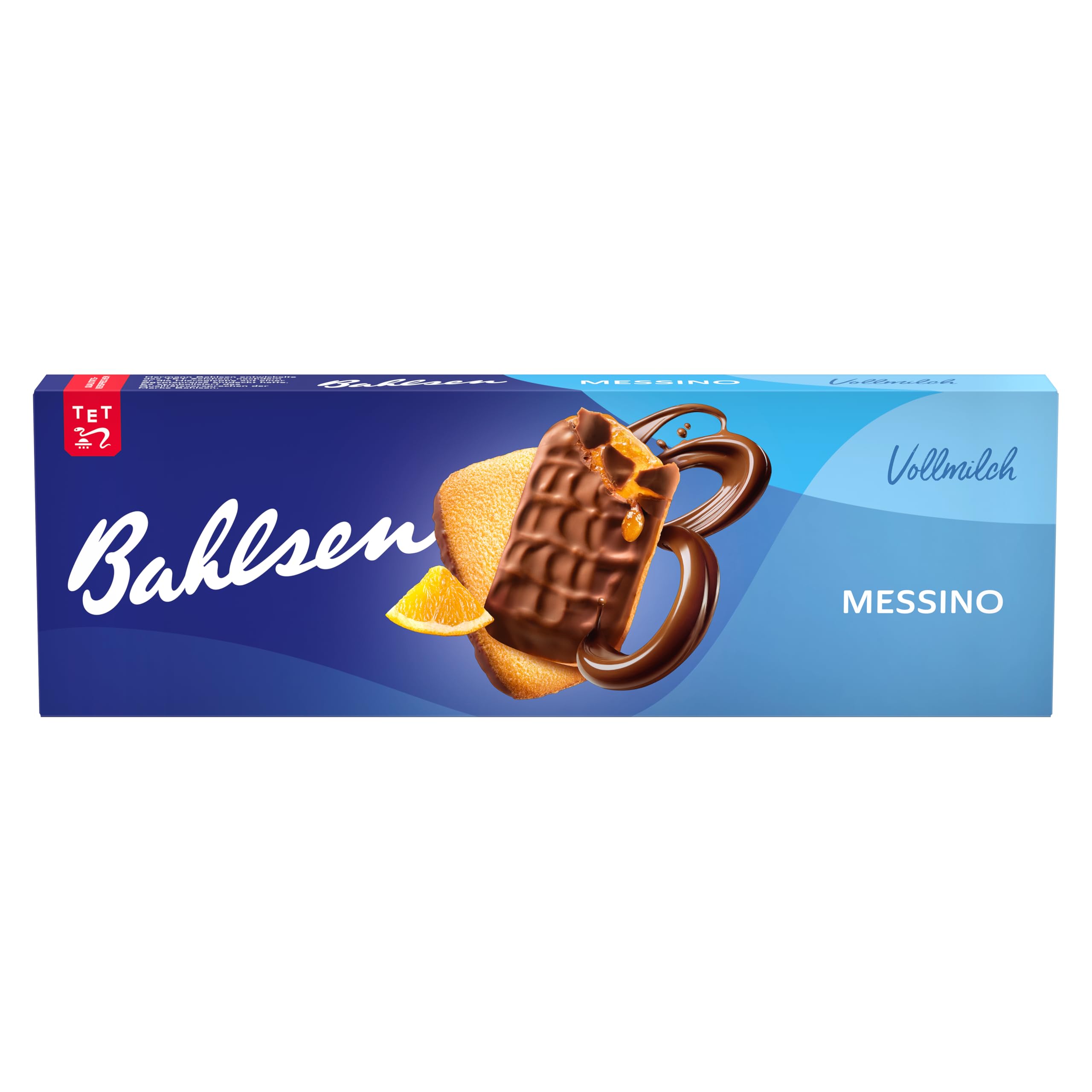 Bahlsen Messino Vollmilch - Softgebäck mit Orangenfüllung, 12x125g | 12er Pack als Großpackung – Softgebäck mit fruchtiger Orangenfüllung & Vollmilchschokolade –erfrischend als Snack zum Kaffee