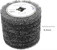 Vista 2 de SIGNI Rueda de trefilado de alambre de acero inoxidable para pulido de superficie de madera y metal Eliminación de óxido de pulido