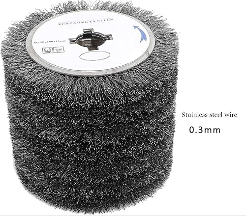 Miniatura 2 de SIGNI Rueda de trefilado de alambre de acero inoxidable para pulido de superficie de madera y metal Eliminación de óxido de pulido