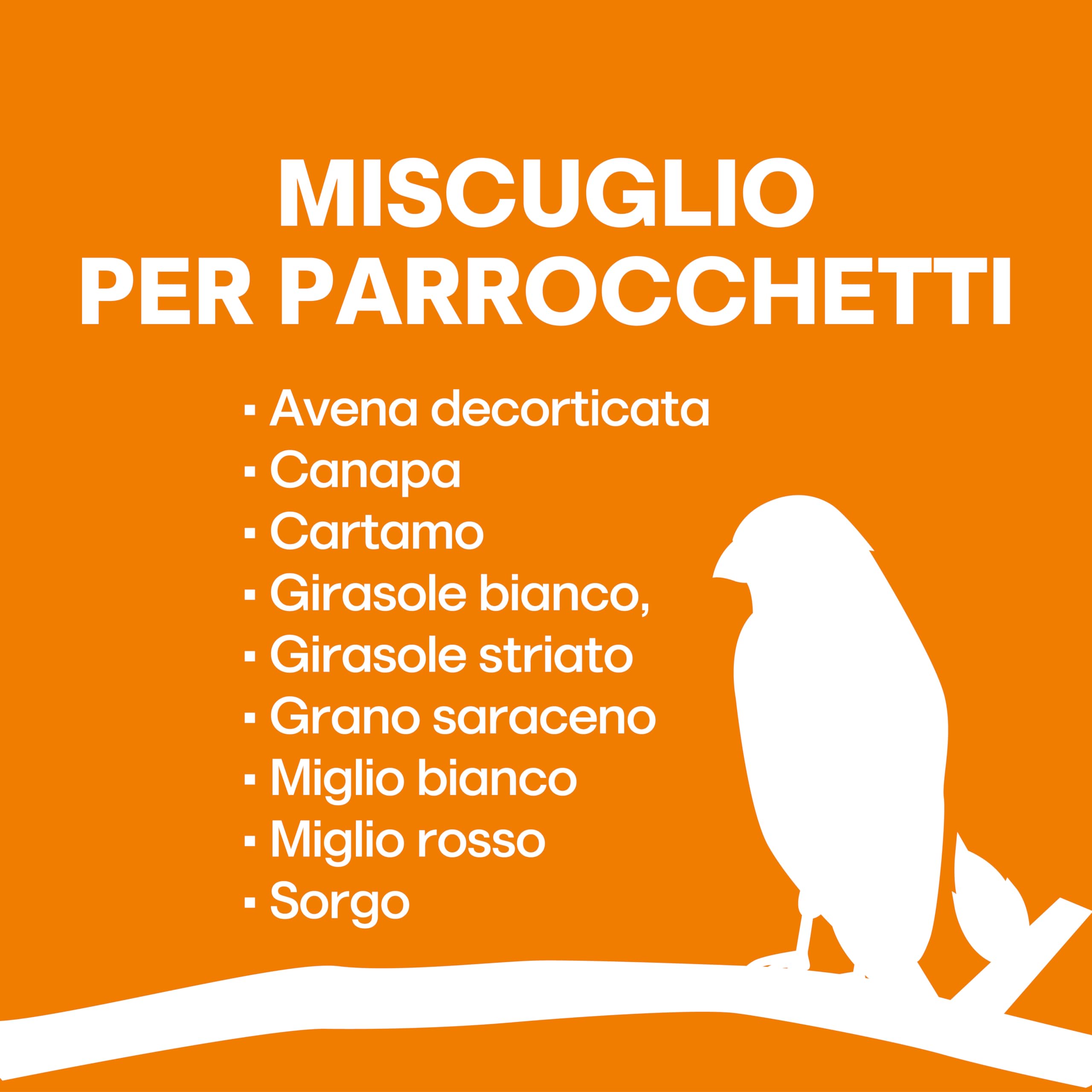 Il Contadino - Antichi Becchimi | MISCUGLIO per PARROCCHETTI | Formula ricca di semi Selezionati adatta per tutto l'anno, No OGM, 100% Vegetale, Assenza di scarti. Qualità Superiore (20 Kg)